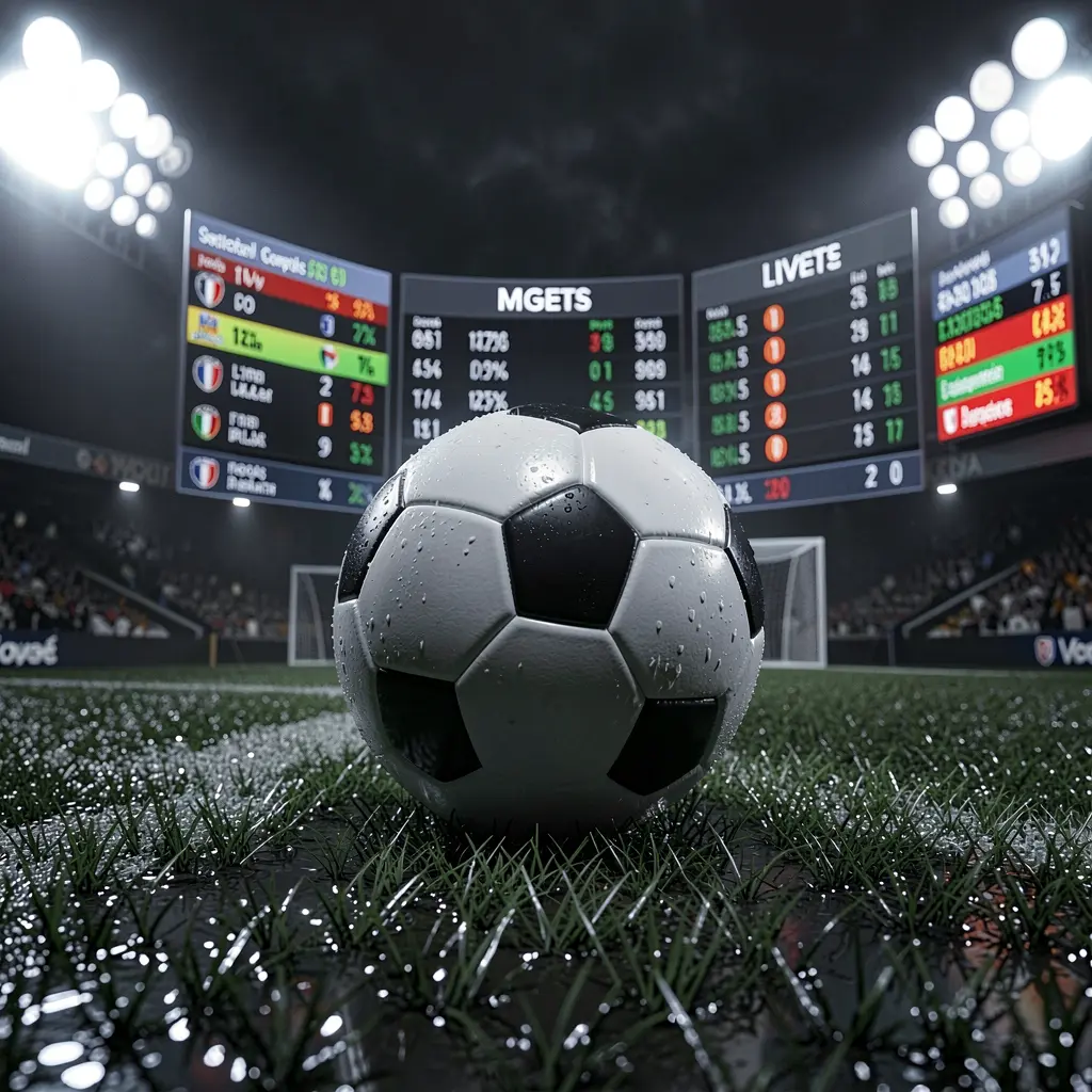 TK866 football betting page banner featuring a soccer ball on wet grass under dramatic stadium lights with glowing live odds graphics in the background, set in a premium dark sports atmosphere TK866 football betting page banner featuring a soccer ball on wet grass under dramatic stadium lights with glowing live odds graphics in the background, set in a premium dark sports atmosphere